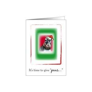 Schnauzer, Standard Dog Christmas Card