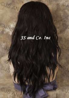 Heat OK Lace Front Wig Long Wavy OFF BLACK Layered  