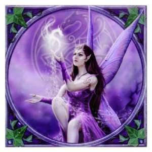    ANN STOKES Celtic Fairy Art Tile 4x4 99059 BY ACK