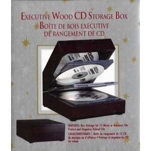  Executive Wood CD/DVD Storage Box: Electronics