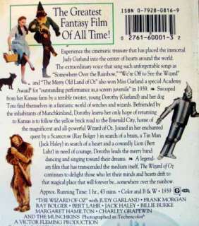 The Wizard of Oz (VHS) Judy Garland & Margaret Hamilton  