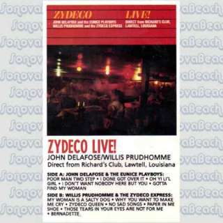 John Delafose/Willis Prudehomme  Zydeco Live  Cassette 011661207042 