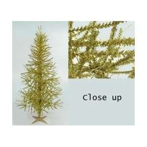 Gold Tinsel Artificial Christmas Twig Tree #57801 AE:  