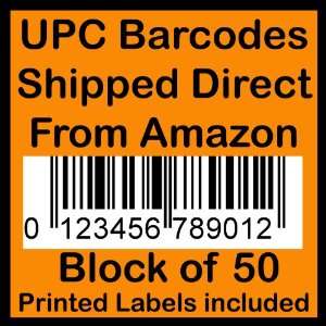  UPC Barcode UPC Number (50 certified UPC bar codes) with 