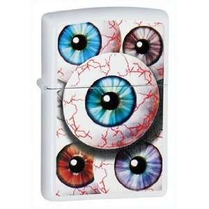  Eyeballs Zippo Lighter, White Matte Health & Personal 