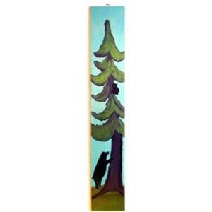  Tree and Black Bears Wooden Growth Chart: Baby