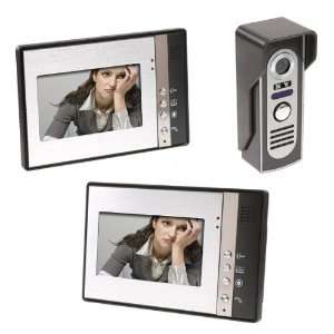  7 Inch Video Door Phone Doorbell Intercom Kit 1 camera 2 